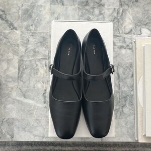 The Row Black Ava Leather Mary Jane Flats - New in Box size 40.5 EU/IT (10 US)